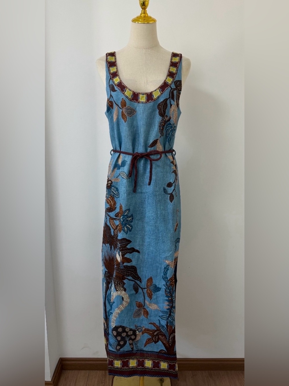 ALEMAIS Georgie printed linen midi dress - Picture 4 of 7